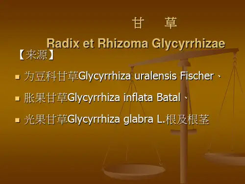 中药鉴定学根和根茎类