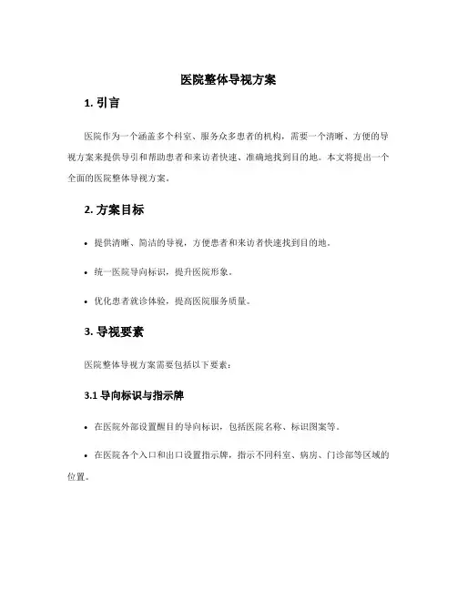 医院整体导视方案