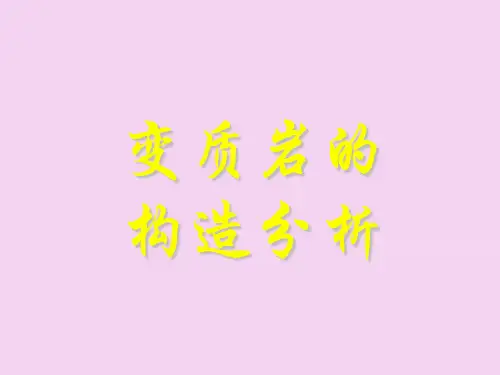 变质岩的构造分析ppt课件