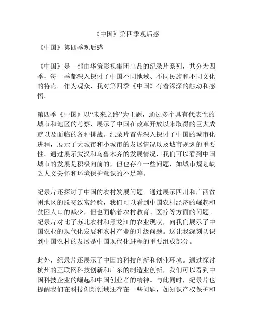 《中国》第四季观后感