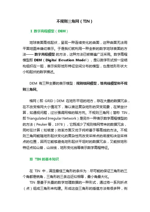 不规则三角网（TIN）