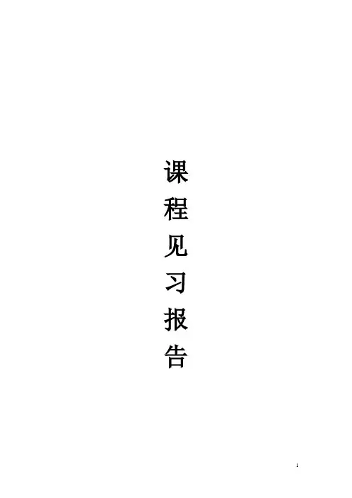 袁家村见习报告