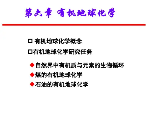 第六章有机地球化学-1