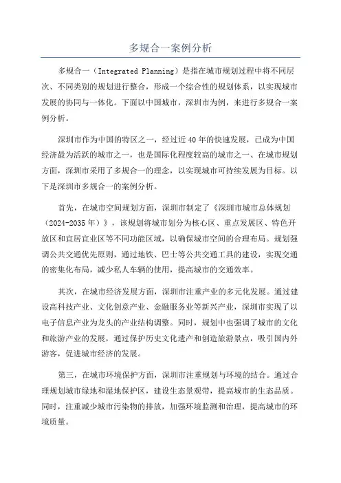 多规合一案例分析