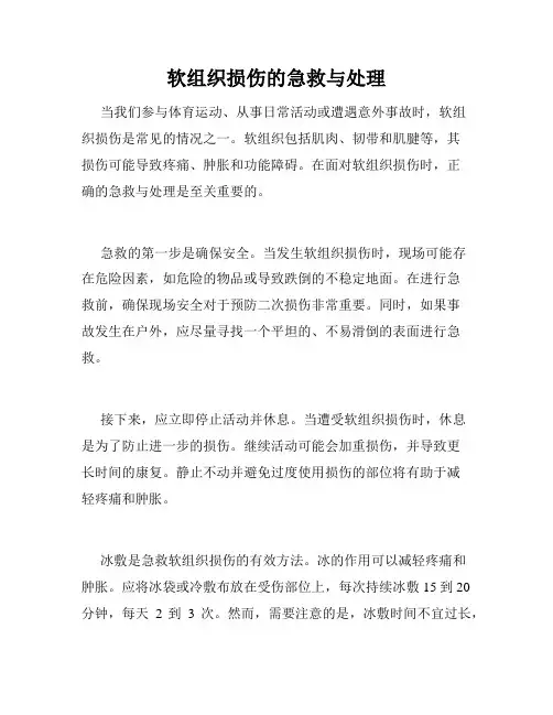 软组织损伤的急救与处理