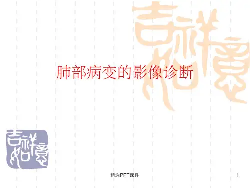 肺部常见疾病的影像诊断ppt课件
