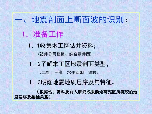 地震剖面上断面波的识别
