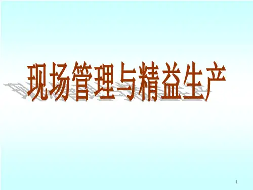 现场管理与精益生产.ppt