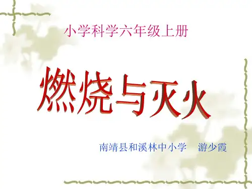 燃烧与灭火ppt课件小学科学粤教粤科版六年级上册2012年7月第1版1