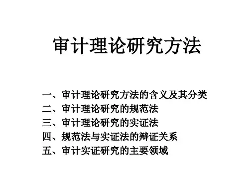 审计研究方法88页