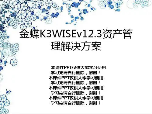 金蝶K3WISEv12.3资产管理解决方案