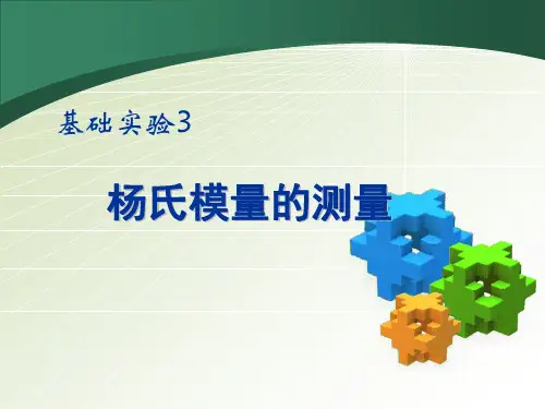 杨氏模量实验讲解及数据处理