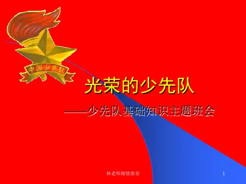 少先队知识讲座主题班会
