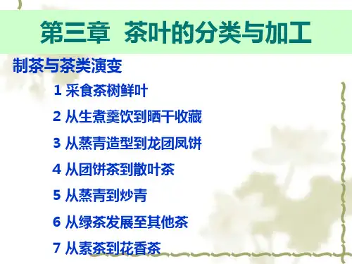 茶叶的分类与加工ppt课件