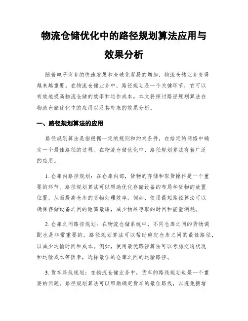 物流仓储优化中的路径规划算法应用与效果分析