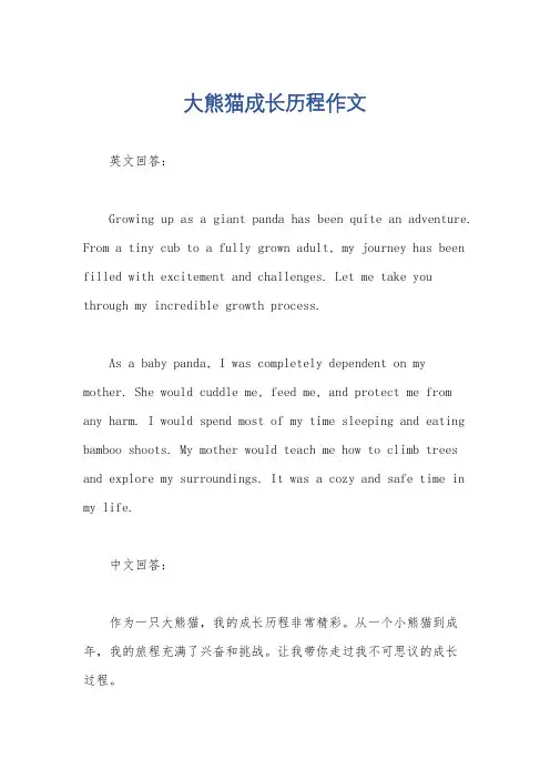 大熊猫成长历程作文