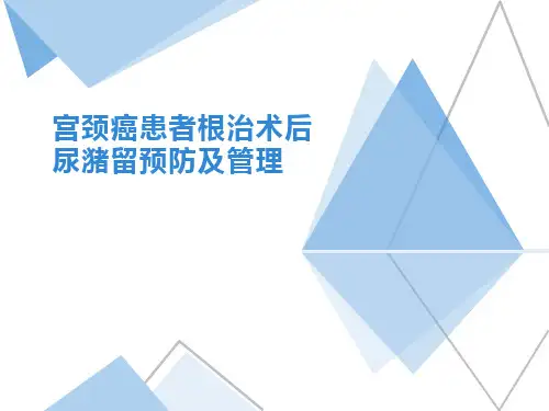 宫颈癌患者根治术后尿潴留预防及管理的最佳证据总结