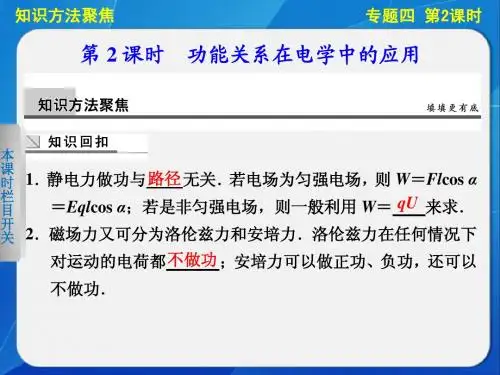 高三物理二轮复习专题课件精编：专题二 第2课时 动力学观点在电学中的应用