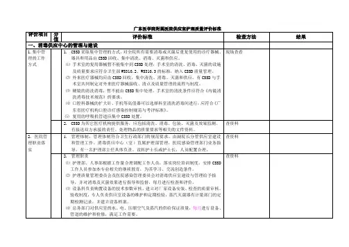 供应室护理质量标准
