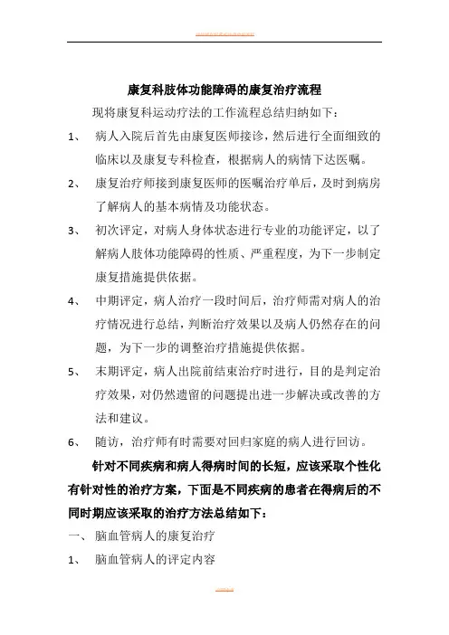 康复科康复流程