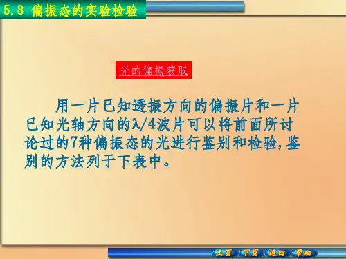 鉴别各种偏振光的办法