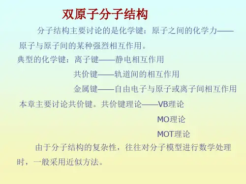 结构化学 双原子分子结构
