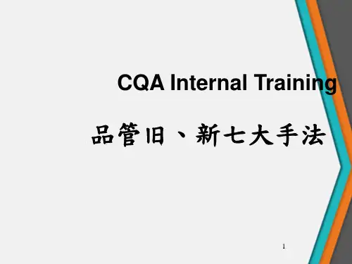 CQAInternalTraining品管旧、新七大手法