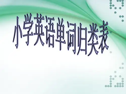 剑桥(join in)版小学英语三年级下册单词归类课件(全册)