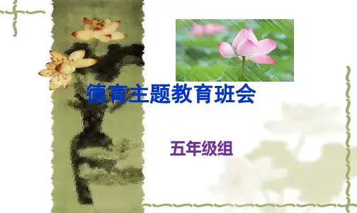 德育主题班会优质课件ppt