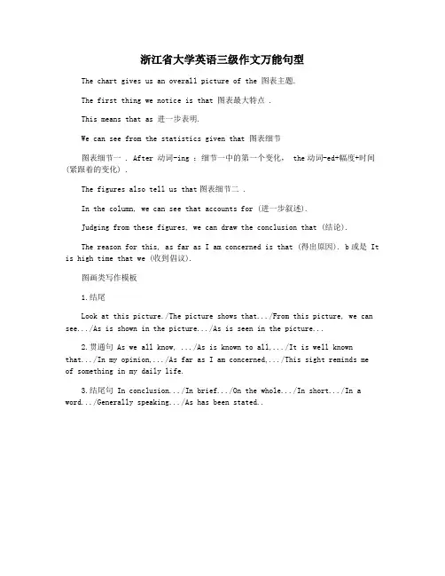 浙江省大学英语三级作文万能句型