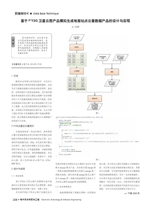 基于FY2G卫星云图产品模拟生成地面站点云量数据产品的设计与实现