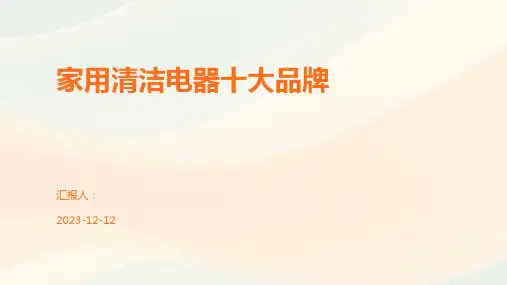 家用清洁电器十大品牌