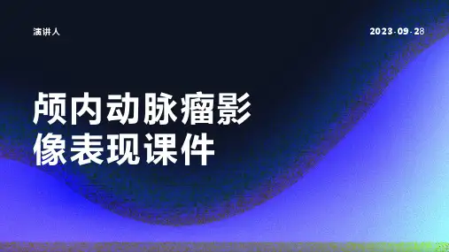 颅内动脉瘤影像表现课件