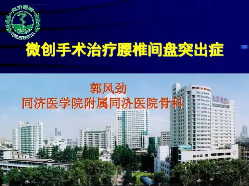 微创手术治疗腰椎间盘突出症ppt课件