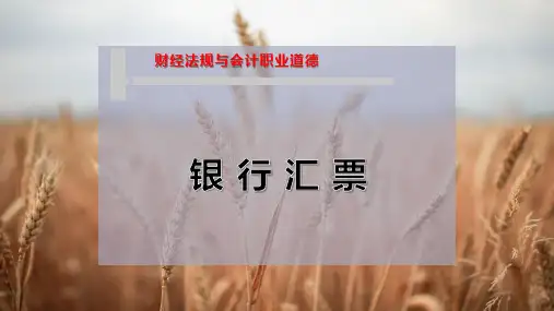 银-行-汇-票-PPT模板