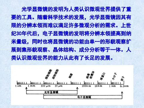 最新实验2电子显微镜的原理及使用PPT课件