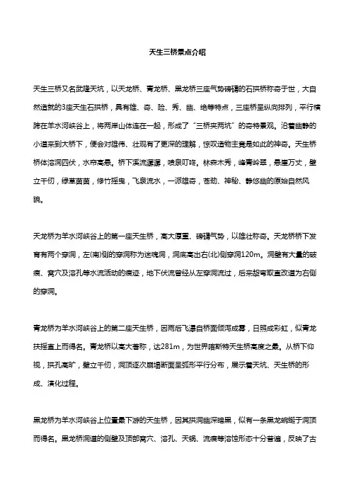 天生三桥景点介绍
