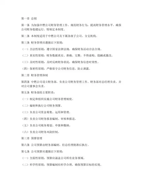 中燃_财务管理制度