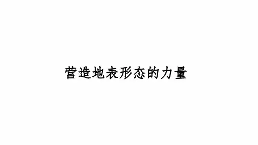 2024届高三地理考备考一轮复习：营造地表形态的力量