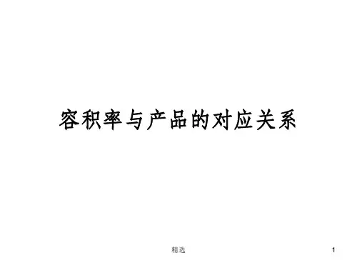 容积率与产品的对应关系