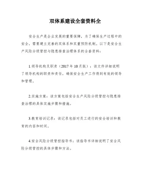 双体系建设全套资料全