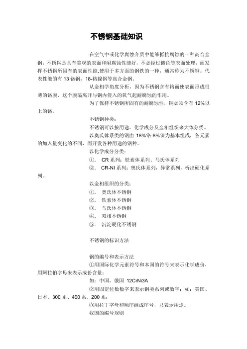 不锈钢定义及代号