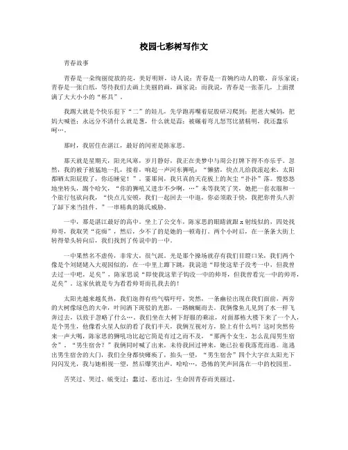 校园七彩树写作文