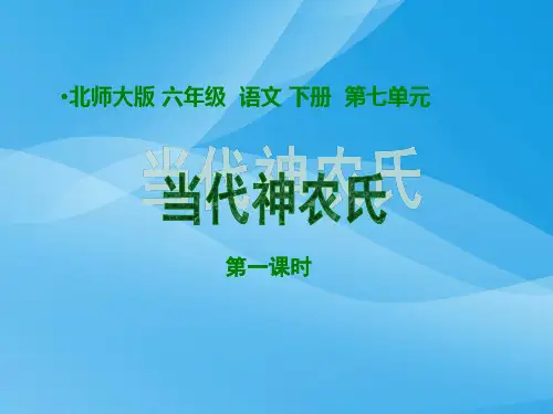 北师大版小学六年级下册语文《当代神农氏》课件PPT课件PPT