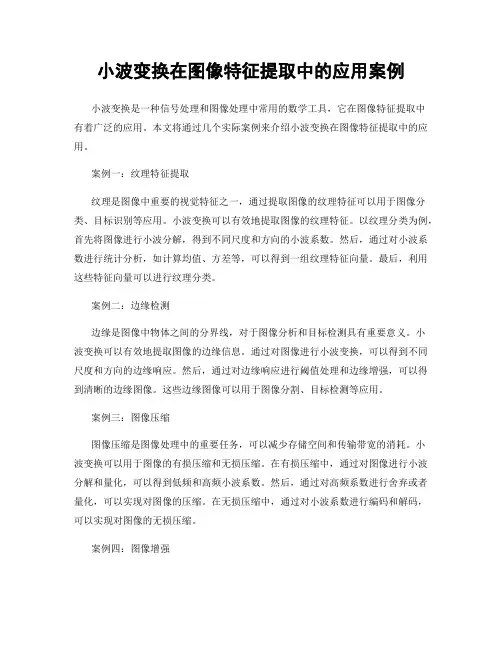 小波变换在图像特征提取中的应用案例