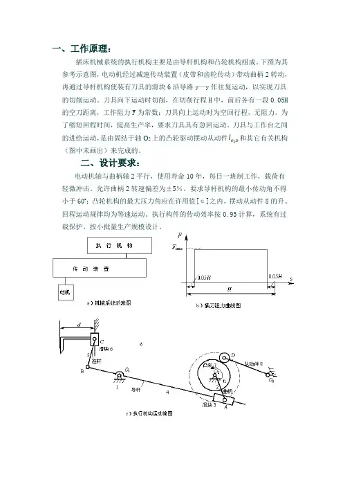 插床机构设计