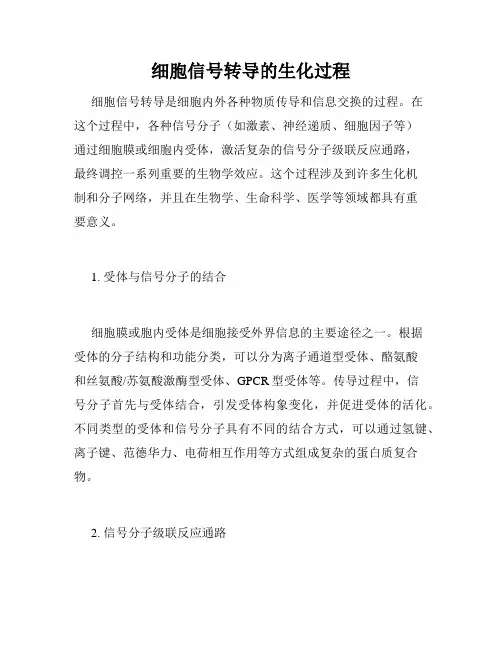 细胞信号转导的生化过程