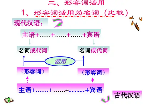 词类活用形容词动词数词ppt课件