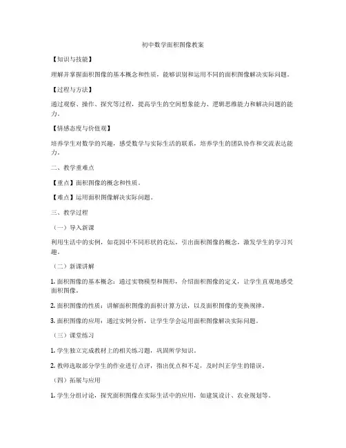 初中数学面积图像教案