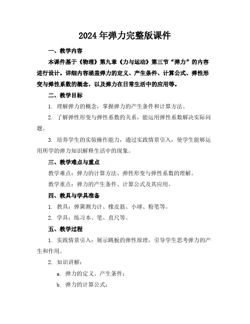 2024年弹力完整版课件